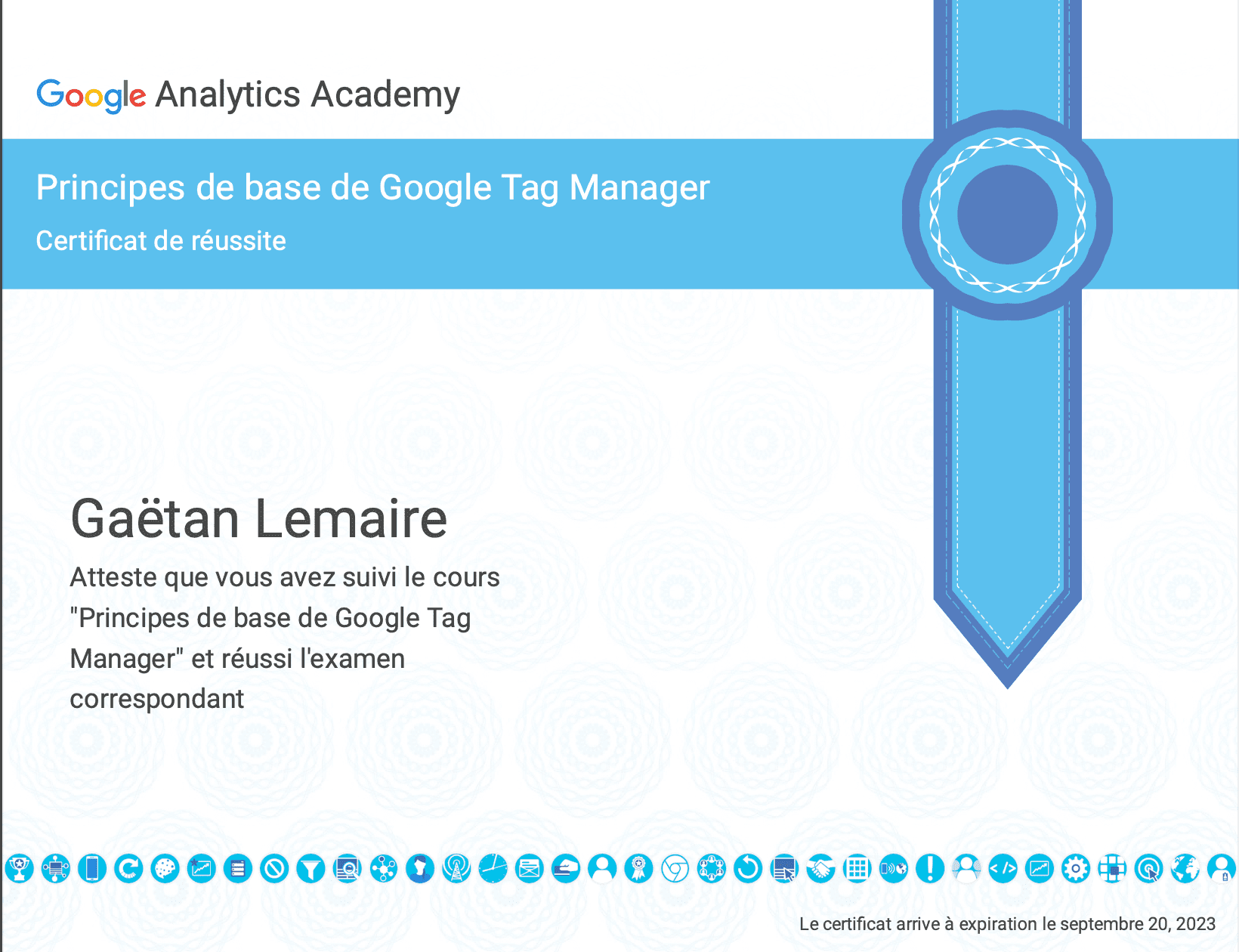 Certification Google Tag Manager